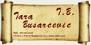 Tara Busarčević vizit kartica